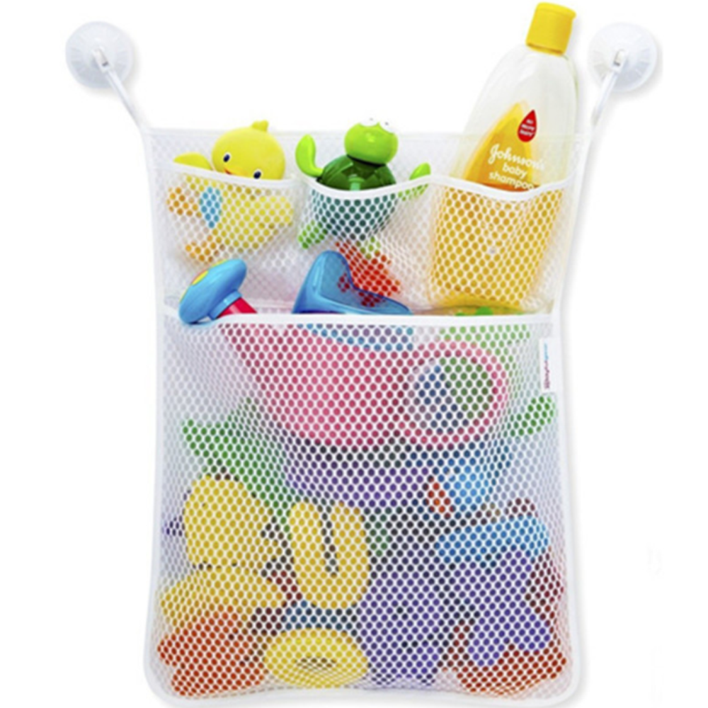 Baby Bath Toy Storage Bag with Suckers Mesh Net Bag for Toys Baby Toys Organizer Holder Children Water Toys Accessaries 45*35cm